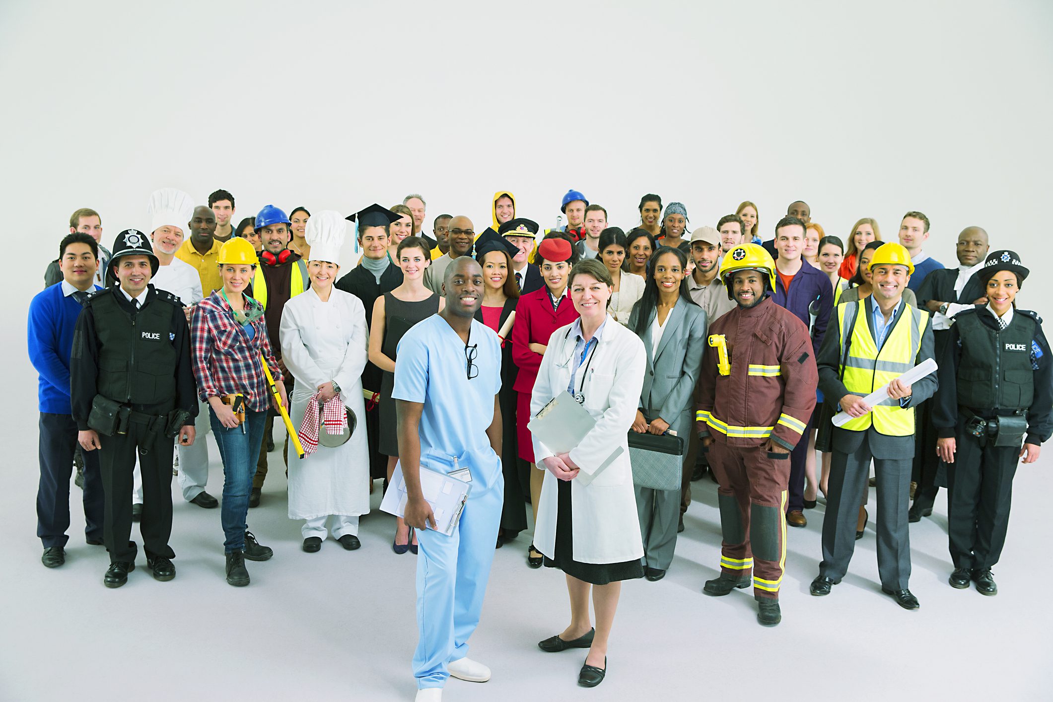 Portrait of diverse workers
